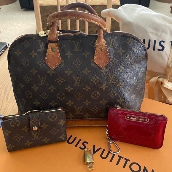 LOUIS Vuitton Vintage ALMA iconic bag Created by Gaston-Louis Louis Vuitton 1934 - Picture 1 of 6